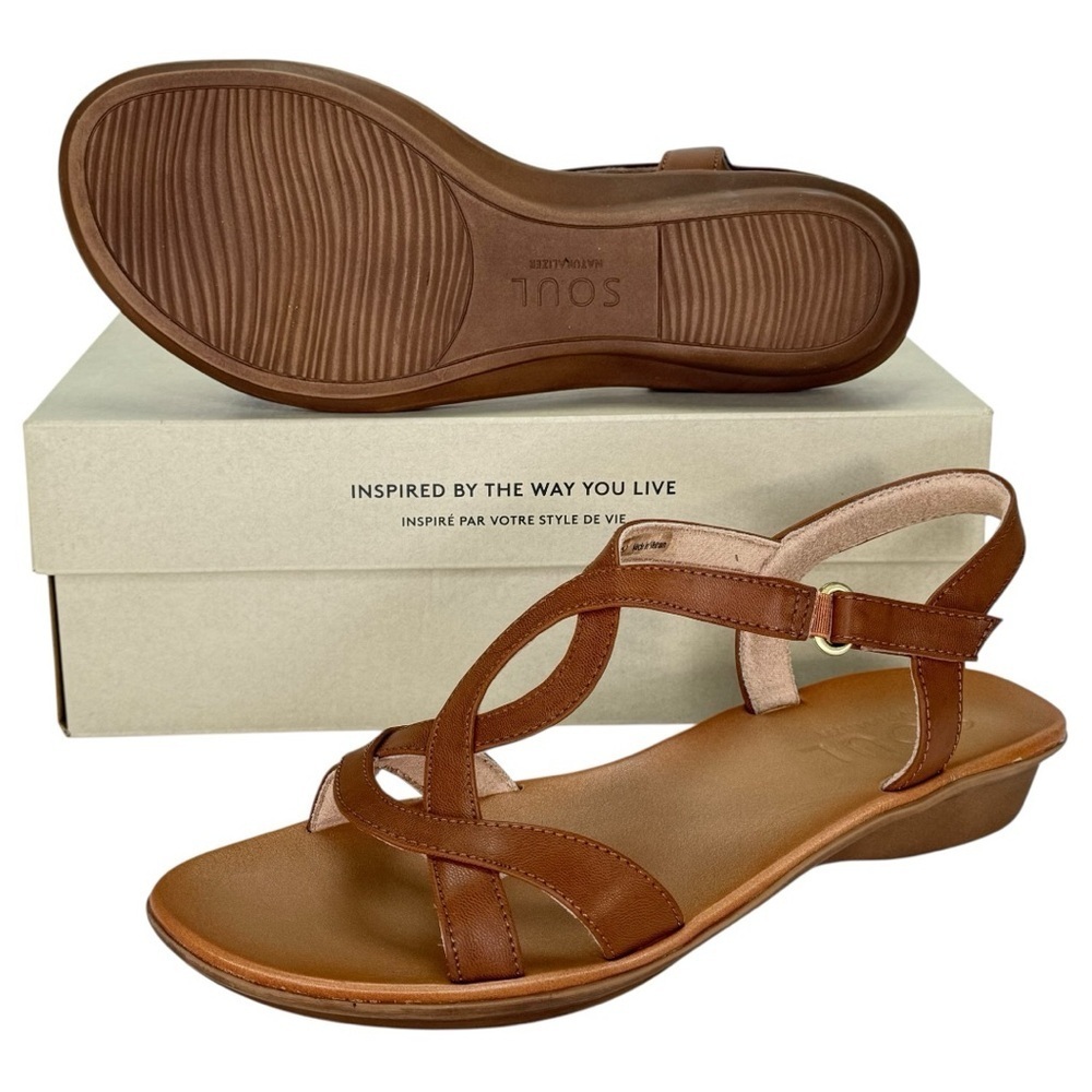Soul Naturalizer Solo Tan Faux Leather Womens Sandals Size 11M - Picture 12 of 12